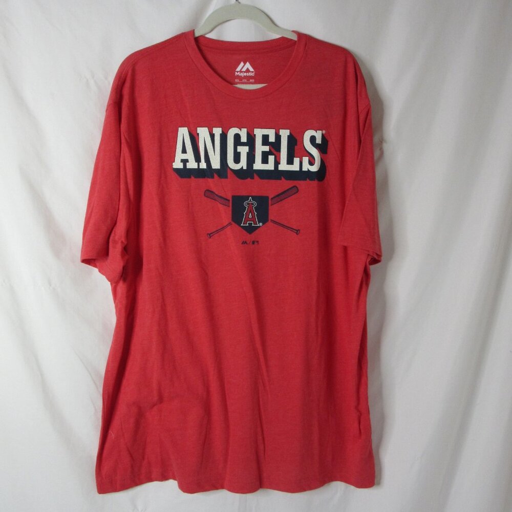 MLB Angels Baseball Short Sleeve Tee Shirt Los Angeles Anaheim Red Size 2XL NWT
